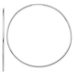 Load image into Gallery viewer, 14K White Gold Polished Endless Tube Hoop Earrings 59mm width
