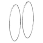 Load image into Gallery viewer, 14K White Gold Polished Endless Tube Hoop Earrings 74mm width