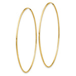 Load image into Gallery viewer, 14K Yellow Gold Polished Endless Tube Hoop Earrings 74mm length