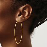 Load image into Gallery viewer, 14K Yellow Gold Polished Endless Tube Hoop Earrings 74mm length