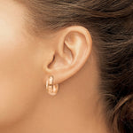 Load image into Gallery viewer, 14K Rose Gold Polished Bangle Hoop Earrings 6mm width