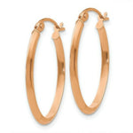 Load image into Gallery viewer, 14K Rose Gold Polished Oval Tube Earrings