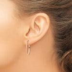 Load image into Gallery viewer, 14K Rose Gold Polished Oval Tube Earrings