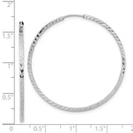 Load image into Gallery viewer, 14k White Gold Diamond-cut Square Tube Endless Hoop Earrings