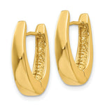 Load image into Gallery viewer, 14K Yellow Gold Polished Hinged Hoop Earrings