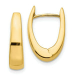 Load image into Gallery viewer, 14K Yellow Gold Polished Hinged Hoop Earrings