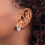 Load image into Gallery viewer, 14k White Gold Hinged Hoop Earrings