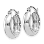 Load image into Gallery viewer, 14K White Gold 4mm Round Hoop Earrings 4.75mm width