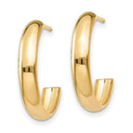 Load image into Gallery viewer, 14K Yellow Gold Polished 3.5mm J-Hoop Earrings 3.5mm width