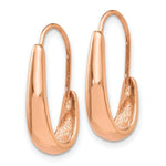 Load image into Gallery viewer, 14K Rose Gold Polished Tapered J-Hoop Wire Earrings 5mm width