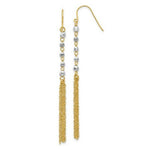 Load image into Gallery viewer, 14K Two-tone Gold Bead Tassel Earrings