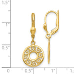 Load image into Gallery viewer, 14K Yellow Gold Leverback Filigree Earrings