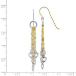 Load image into Gallery viewer, 14K Two-tone Gold Circle 5 Heart Earrings