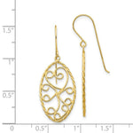 Load image into Gallery viewer, 14K Yellow Gold Oval Fancy Curved Bars Earrings