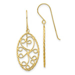 Load image into Gallery viewer, 14K Yellow Gold Oval Fancy Curved Bars Earrings