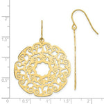 Load image into Gallery viewer, 14K Yellow Gold Fancy Lace Filigree Dangle Earrings
