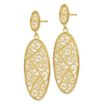 Load image into Gallery viewer, 14K Yellow Gold Oval Dangle Earrings