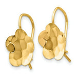Load image into Gallery viewer, 14K Yellow Gold Concave Hammered Flower Disc Earrings