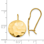 Load image into Gallery viewer, 14K Yellow Gold Hammered Circle Disc Earrings