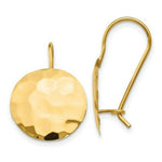 Load image into Gallery viewer, 14K Yellow Gold Hammered Circle Disc Earrings