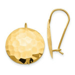Load image into Gallery viewer, 14K Yellow Gold Hammered Circle Earrings