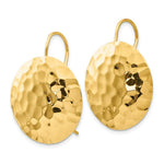 Load image into Gallery viewer, 14K Yellow Gold Hammered Circle Earrings