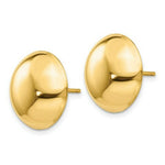 Load image into Gallery viewer, 14K Yellow Gold 15.5mm Button Post Earrings