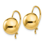 Load image into Gallery viewer, 14K Yellow Gold 10.50mm Hollow Half Ball Earrings
