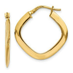 Load image into Gallery viewer, 14K Yellow Gold Tapered Square Hoop Earrings 2mm width