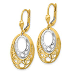 Load image into Gallery viewer, 14K Two-tone Gold Polished Leverback Earrings