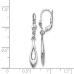 Load image into Gallery viewer, 14K White Gold Polished Dangle Leverback Earrings