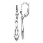 Load image into Gallery viewer, 14K White Gold Polished Dangle Leverback Earrings