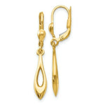 Load image into Gallery viewer, 14K Yellow Gold Polished Dangle Leverback Earrings