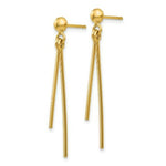 Load image into Gallery viewer, 14K Yellow Gold Polished Post Dangle Earrings