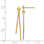 Load image into Gallery viewer, 14K Yellow Gold Polished Post Dangle Earrings