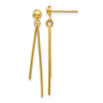 Load image into Gallery viewer, 14K Yellow Gold Polished Post Dangle Earrings