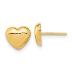 Load image into Gallery viewer, 14k Yellow Gold Polished Heart Post Earrings