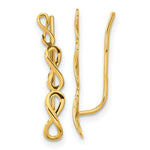 Load image into Gallery viewer, 14K Yellow Gold Polished Infinity Ear Climber Earrings