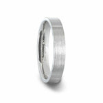 Load image into Gallery viewer, Mens Womens Silver Brushed Finish Wedding Ring - Flat Comfort Fit - 4mm 8mm Wide - Style name: ARISTOCRAT