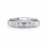 Load image into Gallery viewer, Mens Womens Silver Brushed Center Beveled Edges Wedding Ring - Flat Comfort Fit - 4mm 8mm Wide - Style name: CASPER