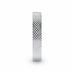 Load image into Gallery viewer, Mens Womens Silver Cross-Hatched Finish Wedding Ring - Flat Comfort Fit - 4mm 8mm Wide - Style name: NOBLE