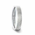 Load image into Gallery viewer, Mens Womens Silver Cross-Hatched Finish Wedding Ring - Flat Comfort Fit - 4mm 8mm Wide - Style name: NOBLE