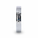 Load image into Gallery viewer, Mens Womens Silver Hammered Finish Wedding Ring - Flat Comfort Fit - 4mm 8mm Wide - Style name: SILVERADO