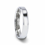 Load image into Gallery viewer, Mens Womens Silver polished Finish Flat Center Wedding Ring - Beveled Edges Comfort Fit - 4mm 8mm Wide - Style name: LUCID