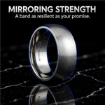 Load image into Gallery viewer, Mens Titanium Brushed Finish Wedding Ring - Domed Comfort Fit - 6mm 8mm Wide - Style name: ERIS