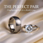Load image into Gallery viewer, Mens Titanium Brushed Finish Wedding Ring - Domed Comfort Fit - 6mm 8mm Wide - Style name: ERIS
