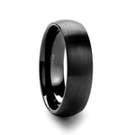 Load image into Gallery viewer, Mens Black Titanium Domed Wedding Ring - Brushed Finish Comfort Fit - 6mm 8mm Wide - Style name: MARAUDER