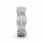 Load image into Gallery viewer, Mens Titanium Interlocking Infinity Symbol Flat Brushed Wedding Ring - Polished Grooves Comfort Fit - 8mm Wide - Style name: ENDURE