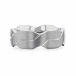 Load image into Gallery viewer, Mens Titanium Interlocking Infinity Symbol Flat Brushed Wedding Ring - Polished Grooves Comfort Fit - 8mm Wide - Style name: ENDURE