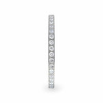 Load image into Gallery viewer, Womens Titanium Lab-Created White Diamonds Setting Eternity Wedding Ring - Flat Polished Comfort Fit - 2mm Wide - Style name: EMILIA